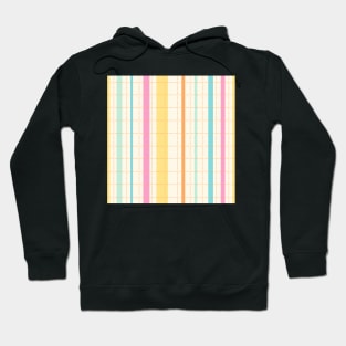 Colorful pastel stripes over cream background Hoodie